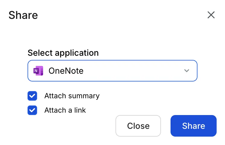 Access the note and custom minutes in OneNote